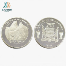 Top Quality Custom Silver Logo Metal Souvenir Gift Coin for Commemorative Promotion